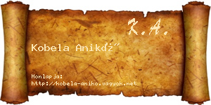 Kobela Anikó névjegykártya