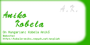 aniko kobela business card